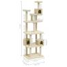 Cat Tree with Sisal Scratching Posts - Cream 188 cm