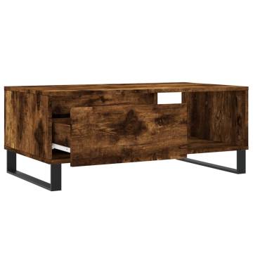 Elegant Smoked Oak Coffee Table - 90x50x36.5 cm