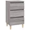 Stylish Grey Sonoma Bedside Cabinet - 40x35x70 cm