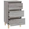 Stylish Grey Sonoma Bedside Cabinet - 40x35x70 cm