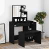 Dressing Table with Mirror Black 86.5x35x136 cm Colour black Quantity in Package 1 