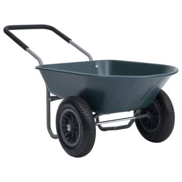 Green & Grey Wheelbarrow 140x63 cm - 78L Capacity, 100kg Load