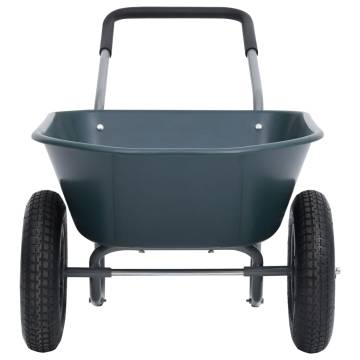 Green & Grey Wheelbarrow 140x63 cm - 78L Capacity, 100kg Load