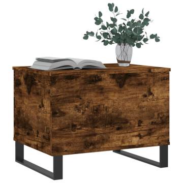 Elegant Smoked Oak Coffee Table | 60x44.5x45 cm