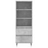 Stylish Highboard Concrete Grey - 40x36x110 cm Engineered Wood