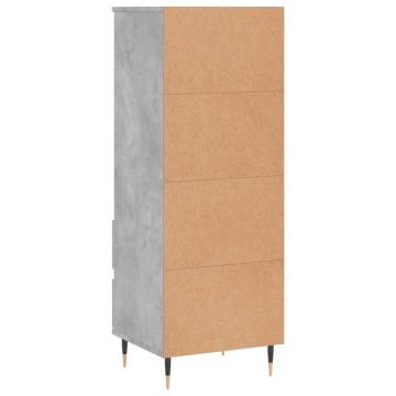 Stylish Highboard Concrete Grey - 40x36x110 cm Engineered Wood