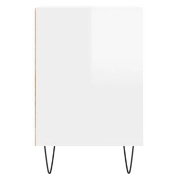 Elegant High Gloss White TV Cabinet - 100x35x55 cm