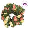 Artificial Flower Garlands 6 pcs Spring Sunset Red 250 cm Colour yellow and green 