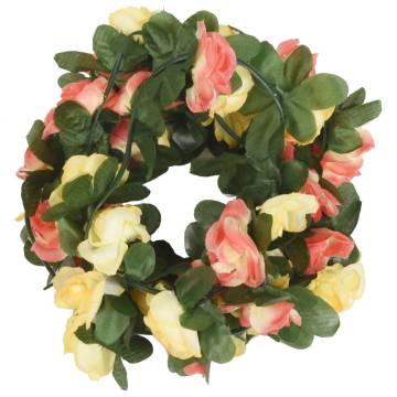 Artificial Flower Garlands - 6 pcs Spring Sunset Red 250 cm