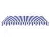 Retractable Awning Blue & White 3.5x2.5m - Hipomarket UK