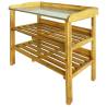 Potting Bench with 2 Shelves - Solid Acacia Wood & Zinc