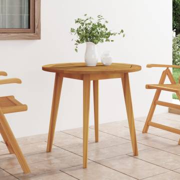 Garden Table Ø85x75 cm Solid Acacia Wood - Durable & Stylish