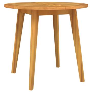 Garden Table Ø85x75 cm Solid Acacia Wood - Durable & Stylish