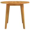 Garden Table Ø85x75 cm Solid Acacia Wood - Durable & Stylish