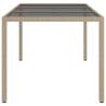 Stylish Garden Table 150x90 cm - Tempered Glass & Rattan