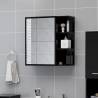 Bathroom Mirror Cabinet Black 62.5x20.5x64 cm Engineered Wood Colour black Quantity in Package 1 