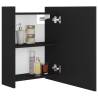 Stylish Black Bathroom Mirror Cabinet - 62.5x20.5x64 cm