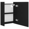 Stylish Black Bathroom Mirror Cabinet - 62.5x20.5x64 cm