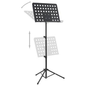 Adjustable Black Steel Music Book Stand - Hipomarket