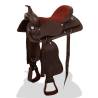 Western Saddle with Headstall & Collar - 17" Brown Leather