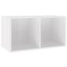 Vinyl Storage Box High Gloss White - Durable & Stylish