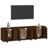 3 Piece TV Cabinet Set - Brown Oak Engineered Wood | HipoMarket