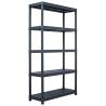 Durable Black Storage Shelf Rack - 500 kg Capacity | HipoMarket