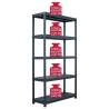 Durable Black Storage Shelf Rack - 500 kg Capacity | HipoMarket