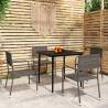 5 Piece Garden Dining Set Grey Colour grey Size 80 cm table length Number of 4 