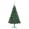 Artificial Pre-lit Christmas Tree with Ball Set Green 240 cm Colour green and gold Size 240 x 125 cm Quantity in Package 1 Number of Branch Tips 