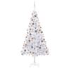 Artificial Pre-lit Christmas Tree with Ball Set 210cm 910 Branches Colour white and rose Size 210 x 105 cm Quantity in Package 1 Number of Branch Tips 