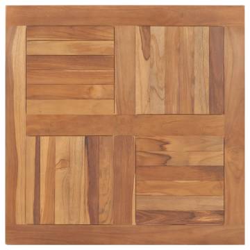 Table Top Solid Teak Wood - 80x80 cm | Durable & Rustic