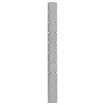 Durable 200 cm Galvanised Steel Garden Fence Posts - 10 pcs