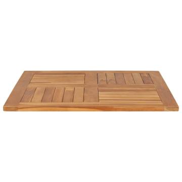 Table Top Solid Teak Wood - 80x80 cm | Durable & Rustic