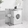 Storage Rack over Washing Machine Grey 87x55x90.5 cm Iron Colour grey 