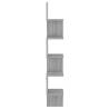 Wall Corner Shelf Grey Sonoma - 20x20x127.5 cm | HipoMarket