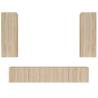 4 Piece TV Cabinet Set - Sonoma Oak Engineered Wood | Hipomarket