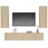 4 Piece TV Cabinet Set - Sonoma Oak Engineered Wood | Hipomarket