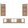 4 Piece TV Cabinet Set - Sonoma Oak Engineered Wood | Hipomarket