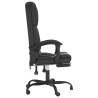 Massage Reclining Office Chair - Black Faux Leather | HipoMarket