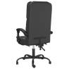 Massage Reclining Office Chair - Black Faux Leather | HipoMarket