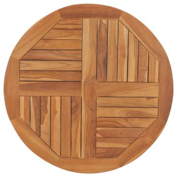 Table Top Solid Teak Wood Round - 80 cm | Hipomarket