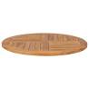 Table Top Solid Teak Wood Round - 80 cm | Hipomarket