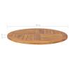 Table Top Solid Teak Wood Round - 80 cm | Hipomarket