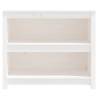 White Book Cabinet 80x35x68 cm - Solid Pine Wood Storage