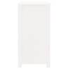 White Book Cabinet 80x35x68 cm - Solid Pine Wood Storage