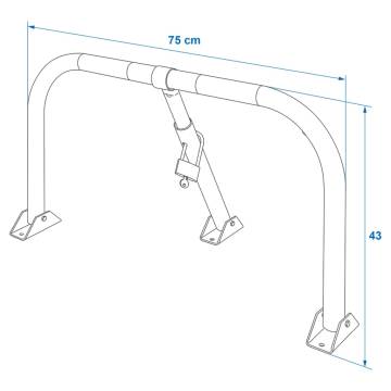 ProPlus Parking Barrier with Lock - Durable & Secure Protection