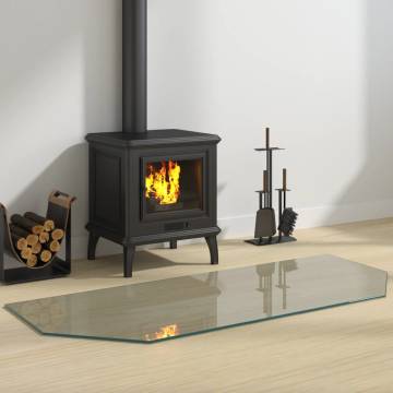 Fireplace Glass Plate Hexagon 120x50 cm - High-Quality Protection