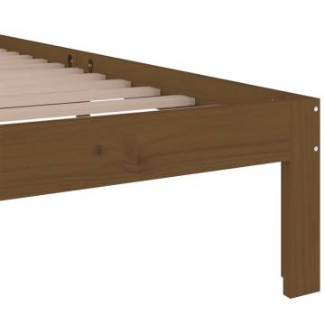 Honey Brown Solid Wood Bed Frame 75x190 cm - Small Single