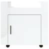 High Gloss White Desk Trolley - 60x45x60 cm | HipoMarket